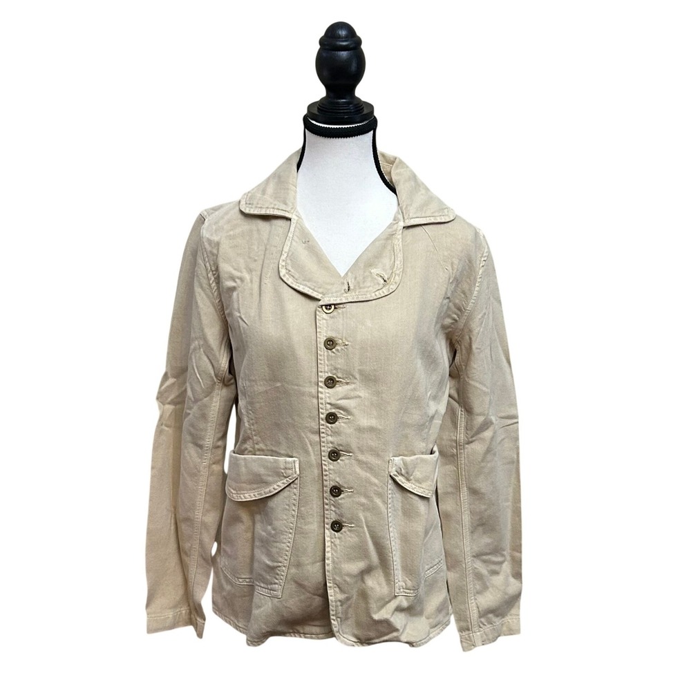 Sandrine Rose Sunflower Linen Cotton Blend‎ Blazer Jacket XS
